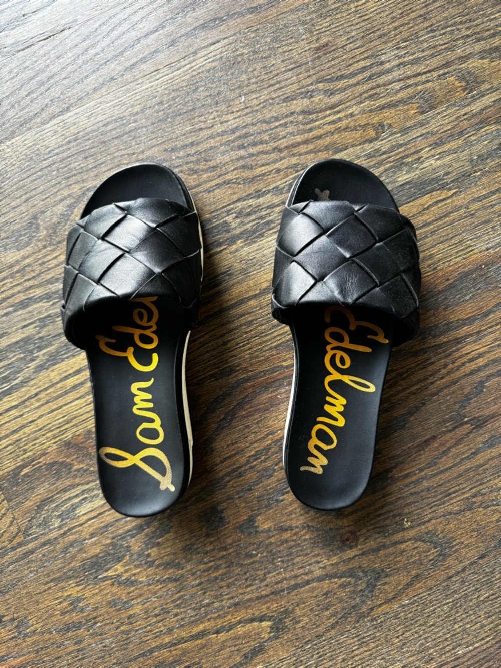 Sam Edelman Black Braided Slide Sandals